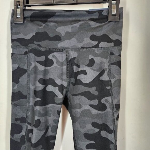 NWT DSG Girls' High Rise Printed 7/8 Tights in Camo Pure Black - Size XXS - Picture 5 of 9
